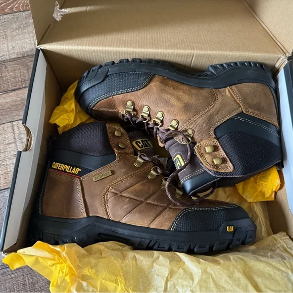 Caterpillar Brown and Black Leather Boots